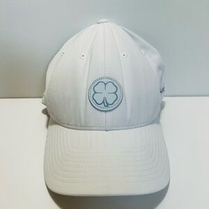 Black Clover White Baseball Cap with White Clover Logo